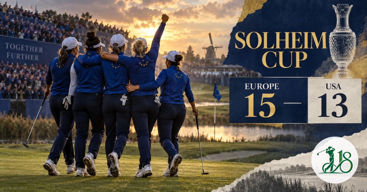 Editorial cover celebrating Europe's 15-13 Solheim Cup victory