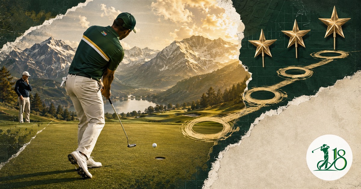 Editorial collage of an Alpine playoff and three championship markers